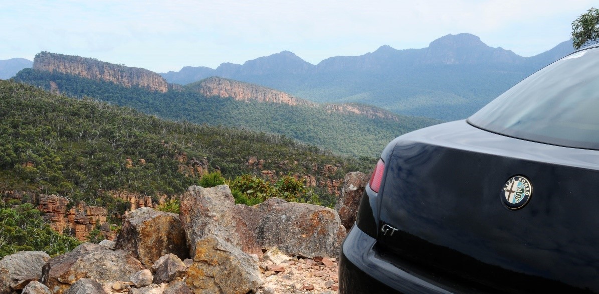 image of an iconic Alfa in the Grampians